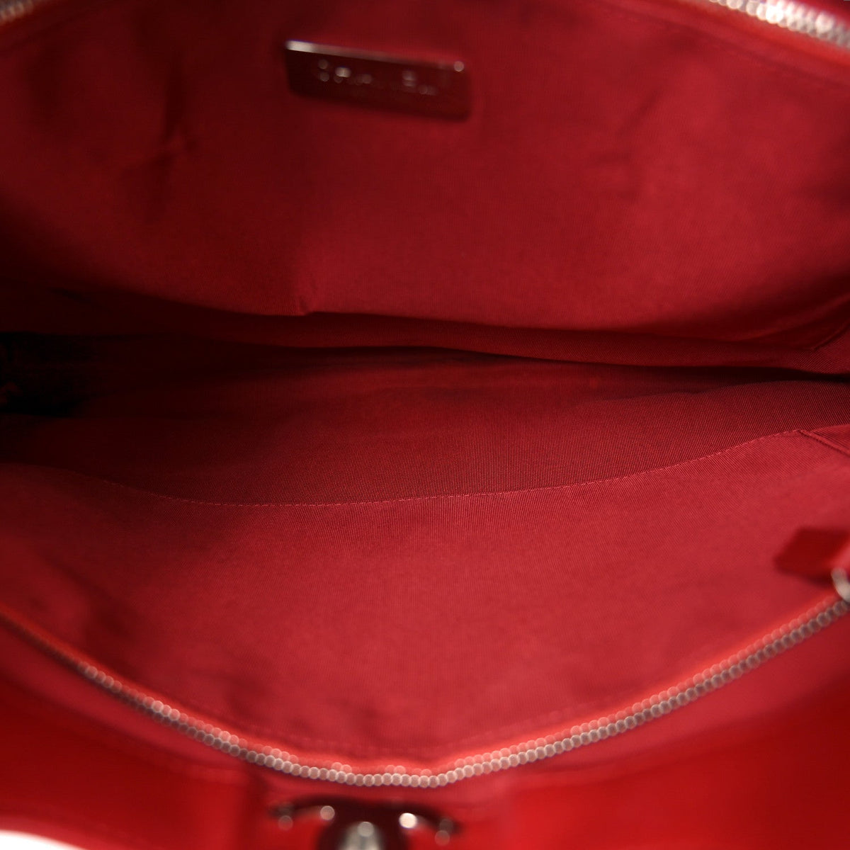 Shiny Aged Calfskin Quilted Large 31 Shopping Bag Red