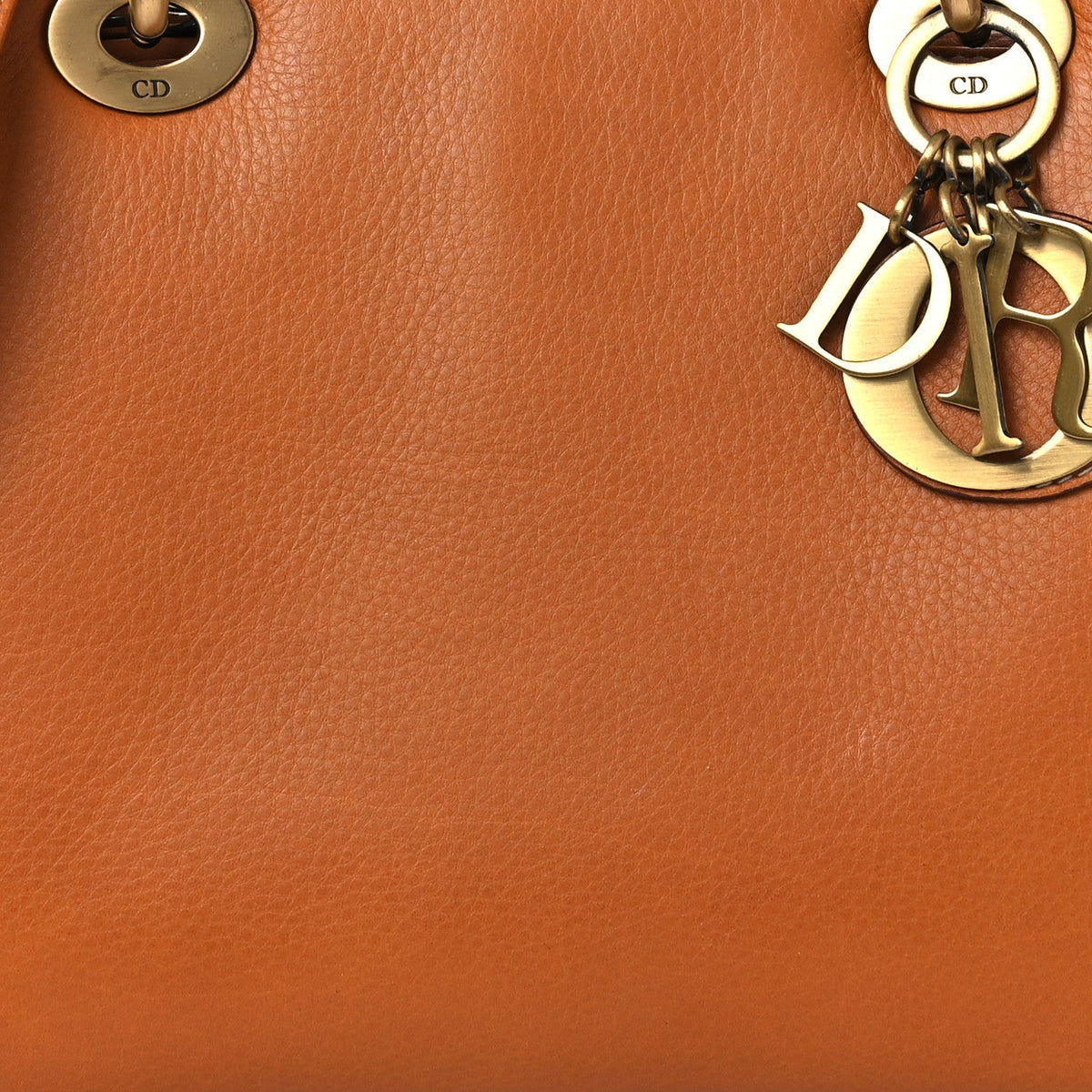 Grained Calfskin Medium Lady Dior Brown
