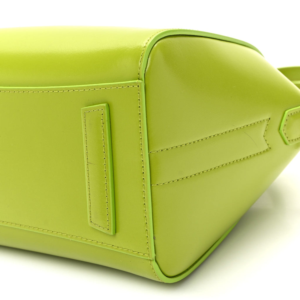 Shiny Lord Calfskin Mini Antigona Citrus Green
