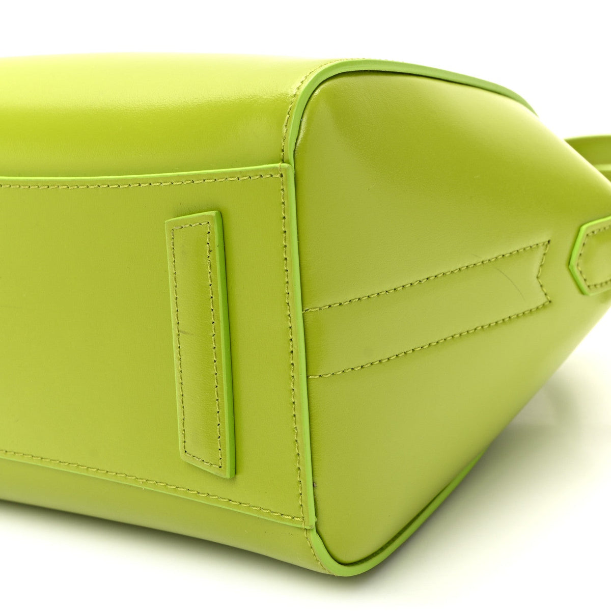Shiny Lord Calfskin Mini Antigona Citrus Green