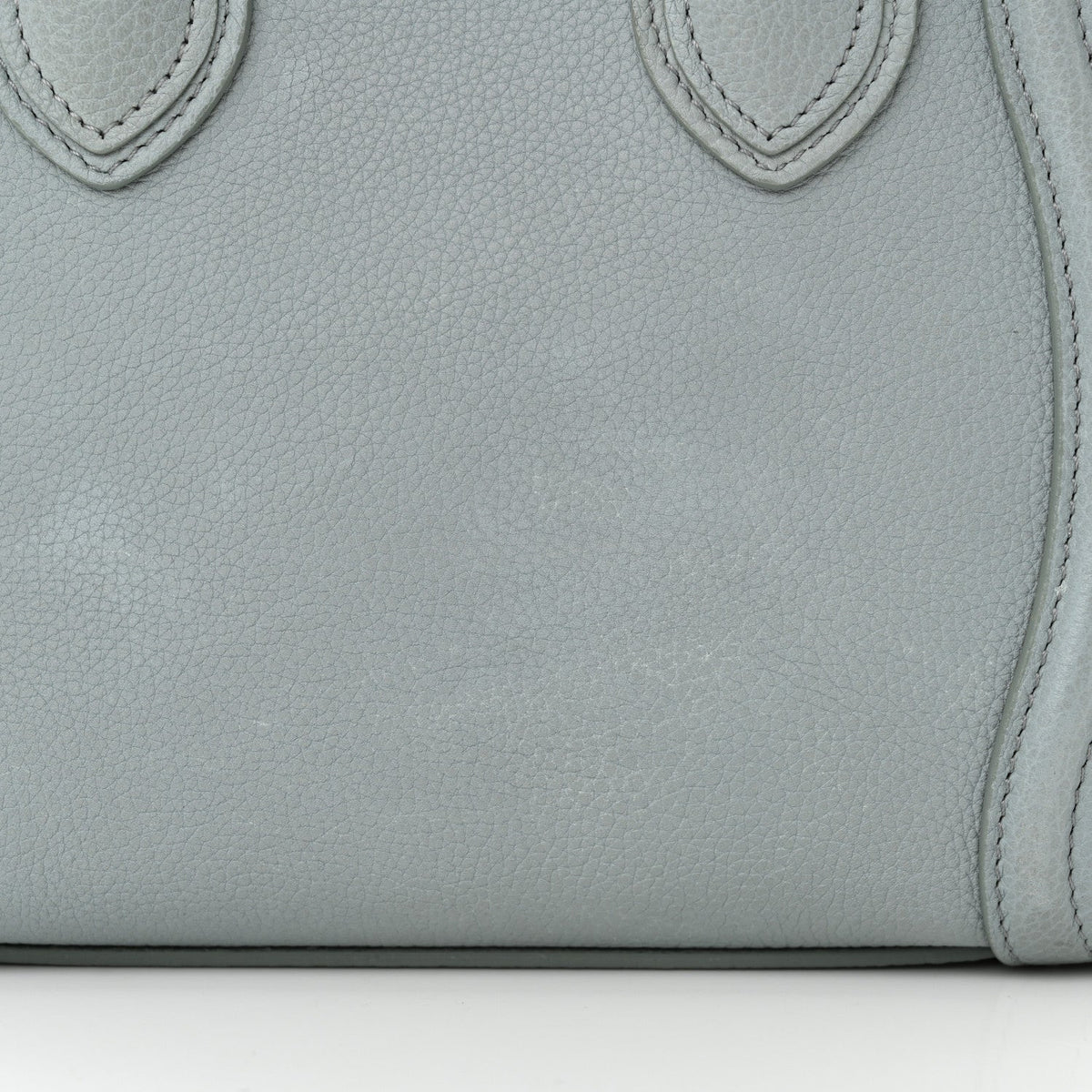Drummed Calfskin Nano Luggage Almond