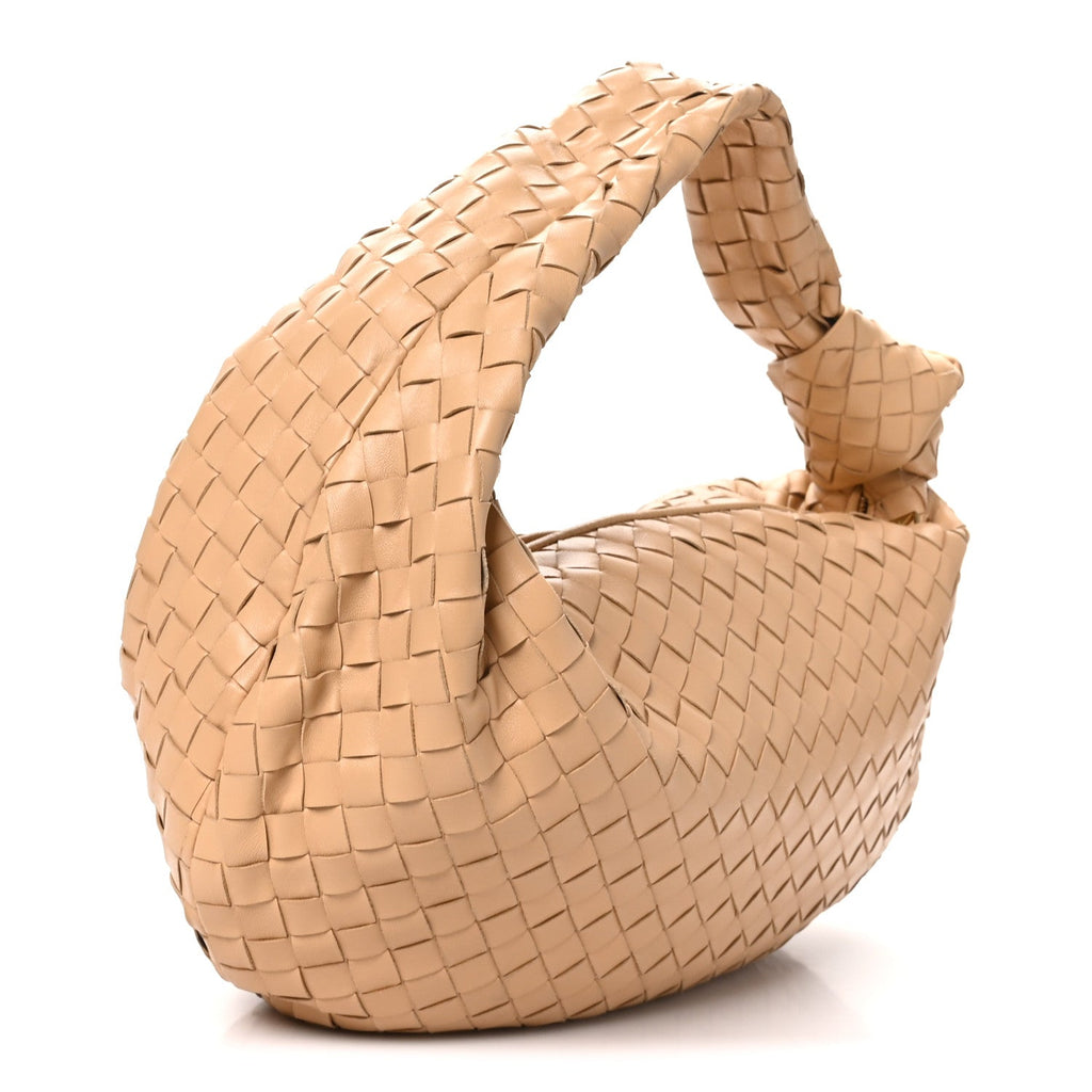 Nappa Intrecciato Small Jodie Hobo Almond