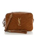 Suede Matelasse Monogram Lou Camera Bag Cinnamon