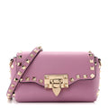 Pebbled Calfskin Mini Rockstud Crossbody Bag Giacinto