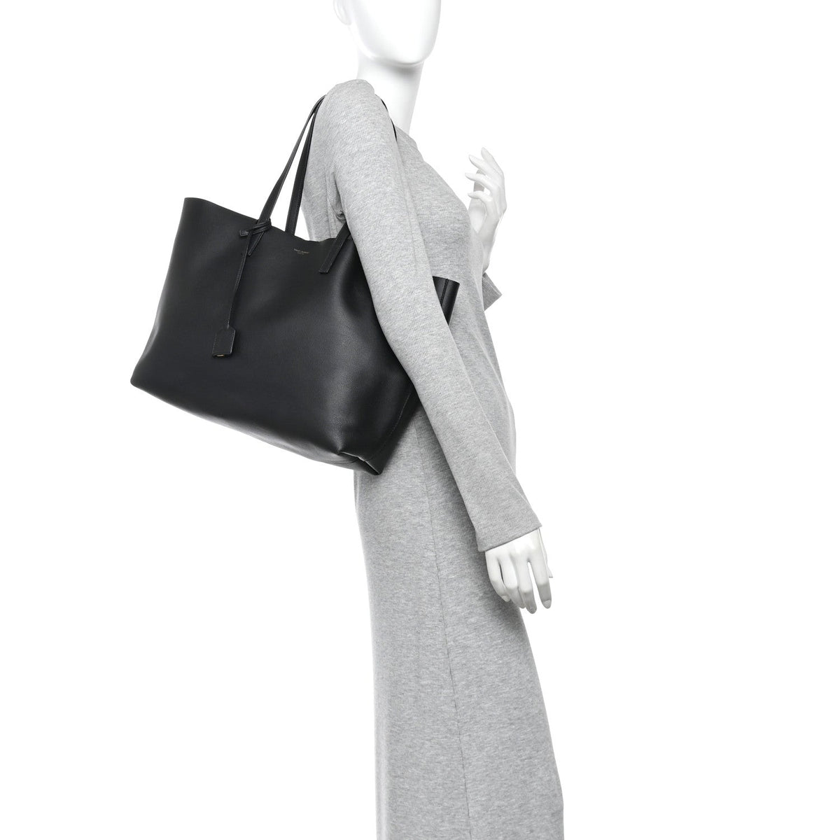 Calfskin Large Shopping Tote Black