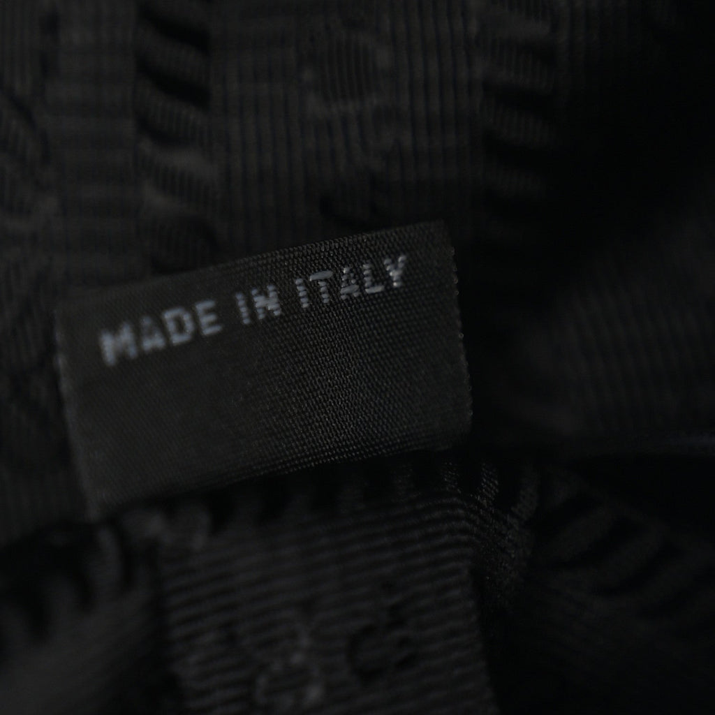 Tessuto Nylon Saffiano Mini Re-Edition 2000 Bag Black