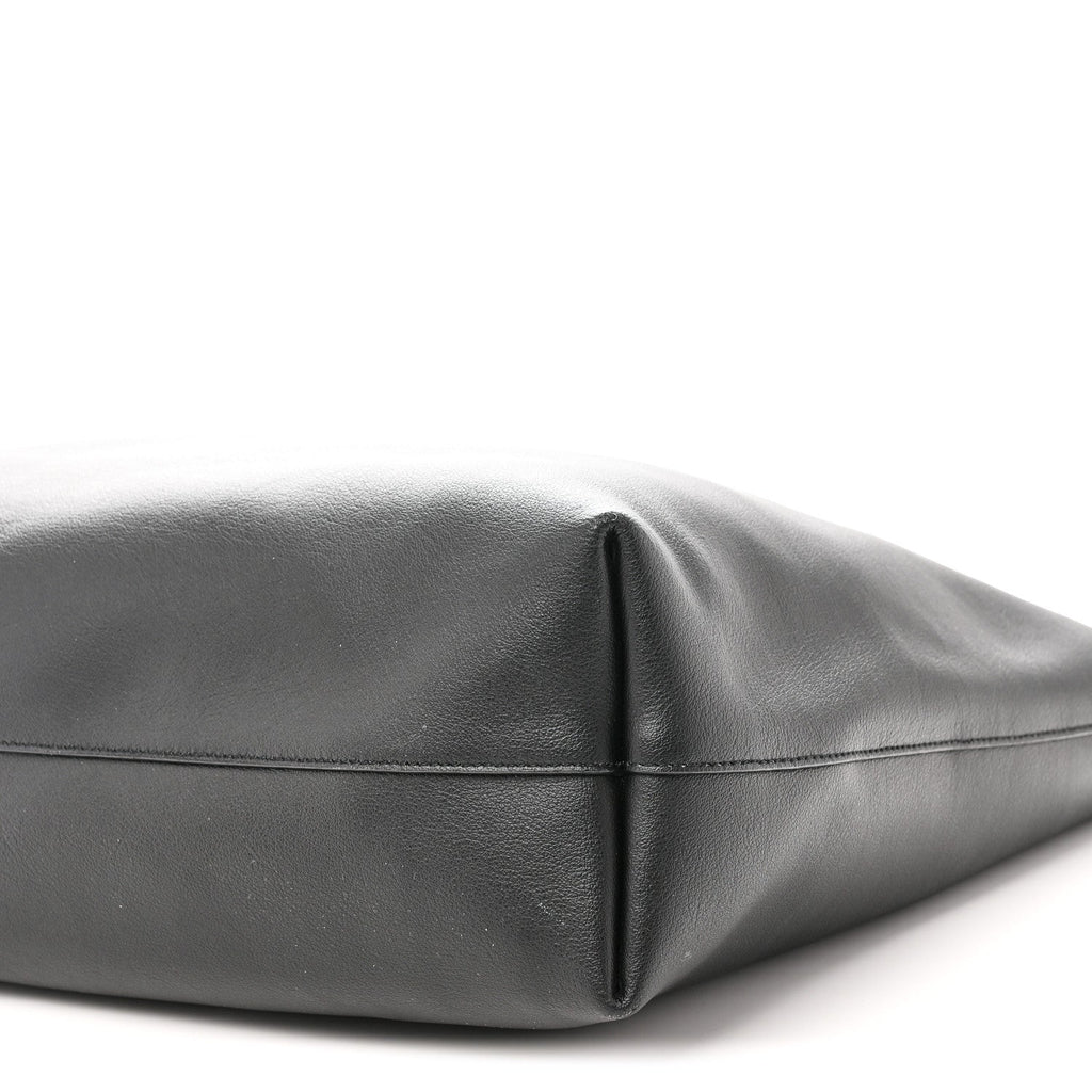 Calfskin Large Shopping Tote Black