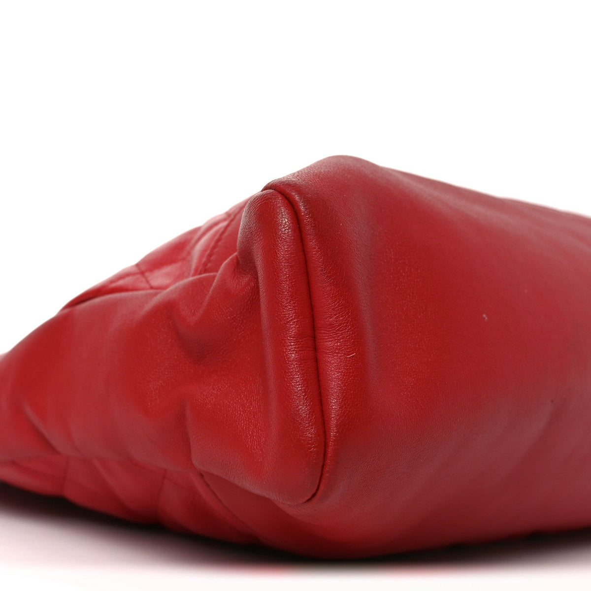 Shiny Aged Calfskin Quilted Large 31 Shopping Bag Red
