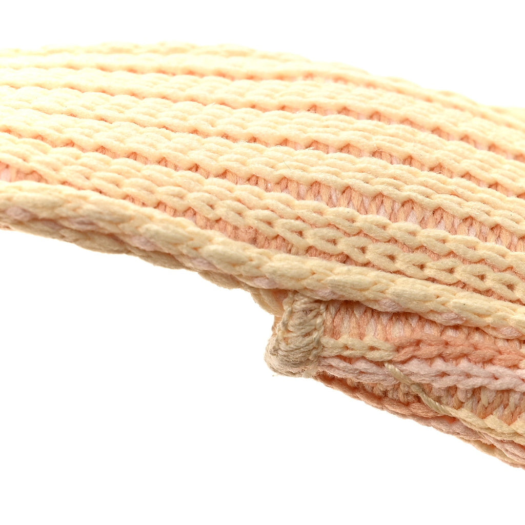 Canvas Knitted Check Mini Peg Duffle Bag Sherbert