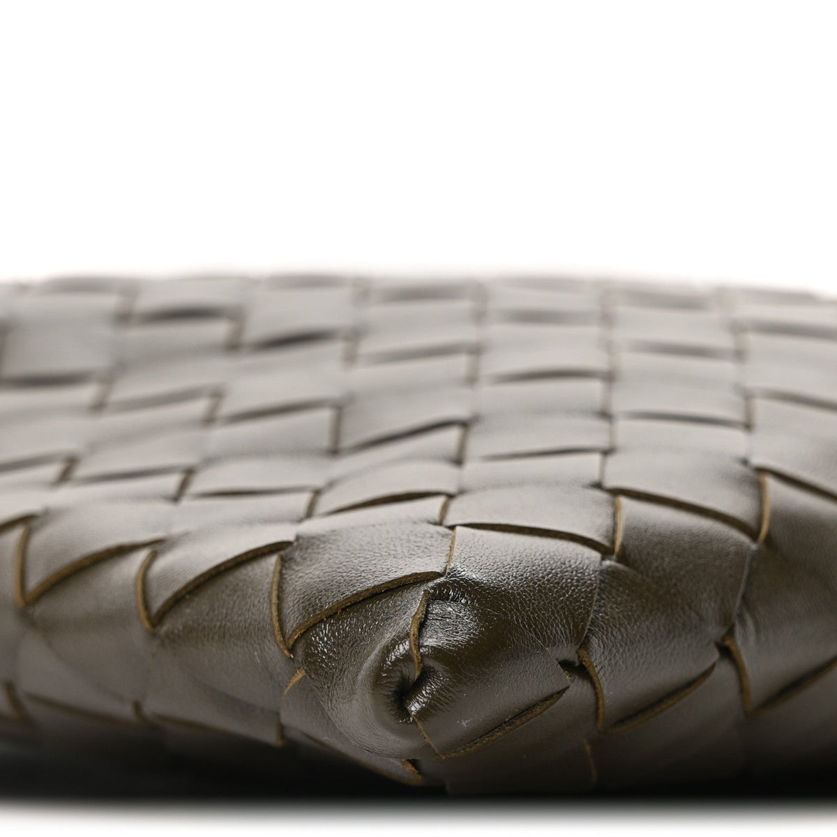 Calfskin Intrecciato Mini Hop Khaki