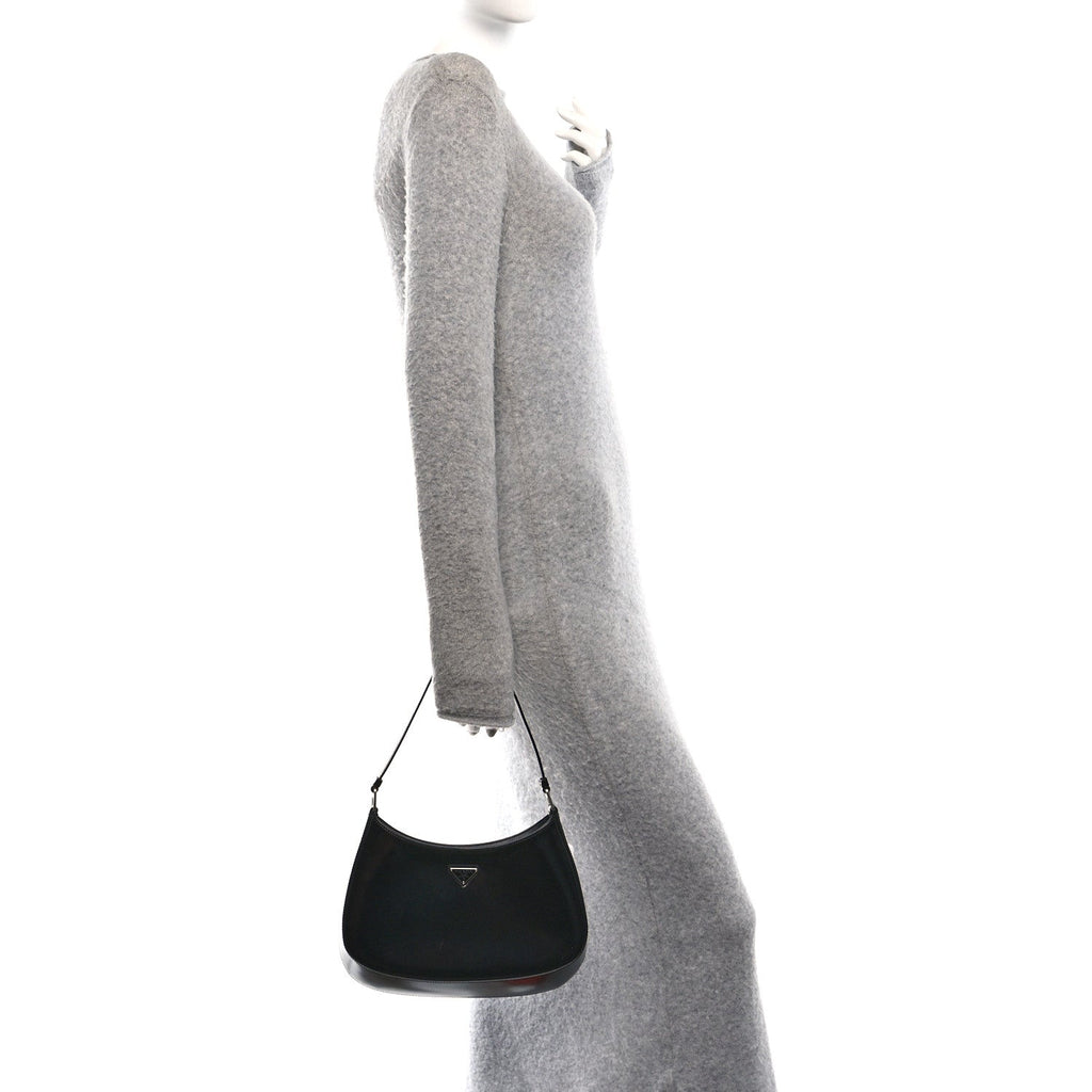 Spazzolato Cleo Shoulder Bag Black