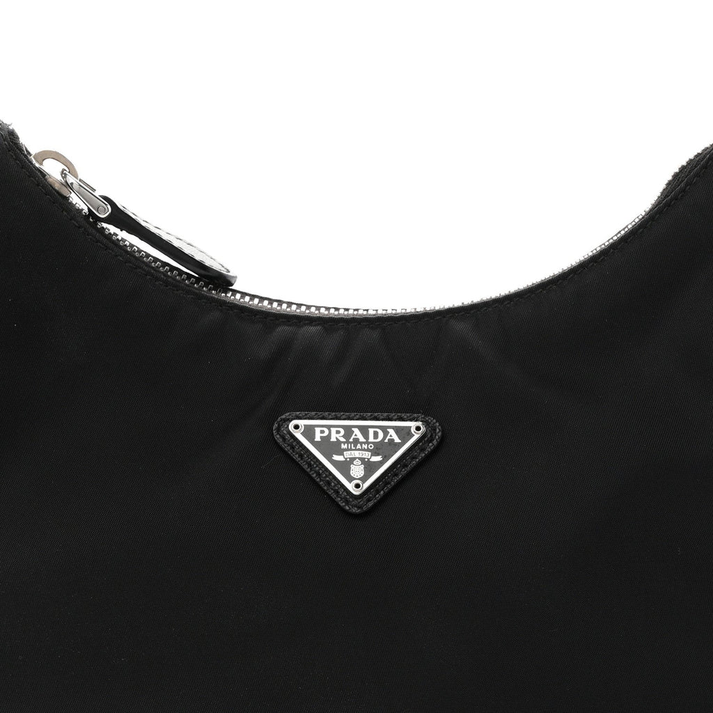 Tessuto Nylon Saffiano Mini Re-Edition 2005 Bag Black