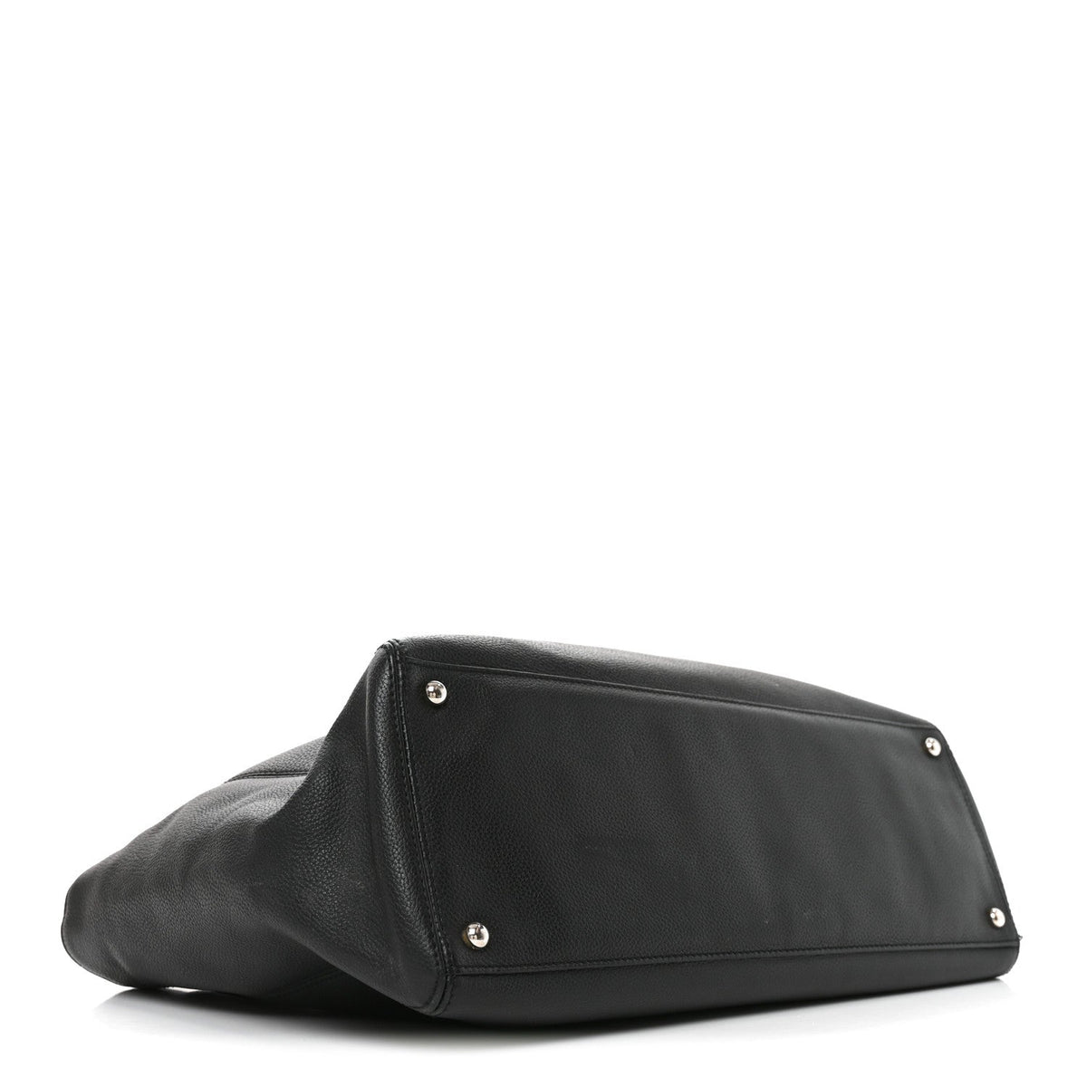 Calfskin Cerf Executive Shopper Tote Black