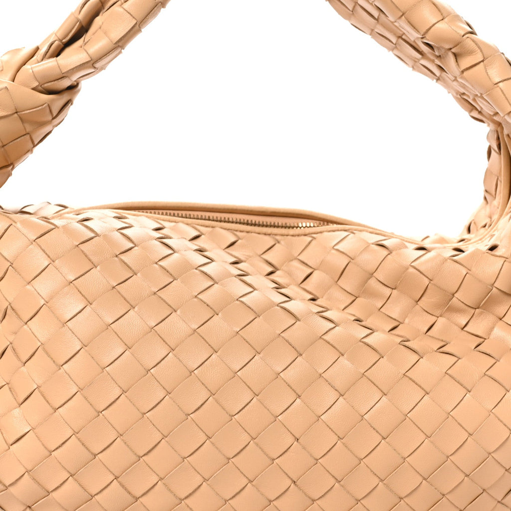 Nappa Intrecciato Small Jodie Hobo Almond