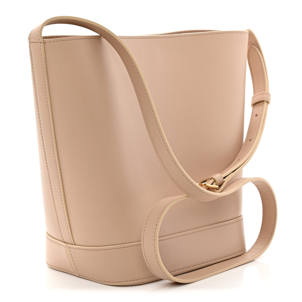 Smooth Calfskin Small Cuir Triomphe Bucket Bag Nude