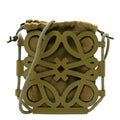 Smooth Calfskin Paula's Ibiza Small Anagram Cutout Tote Olive