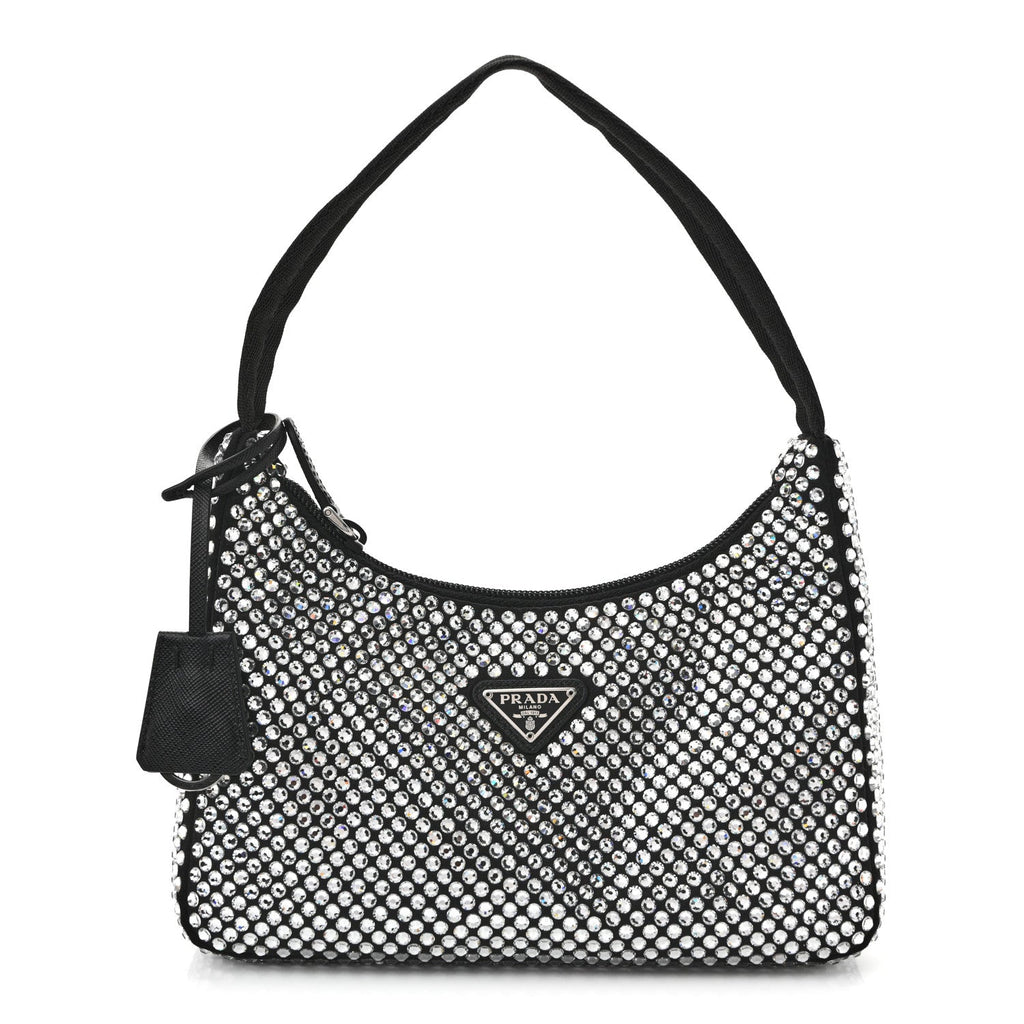 Satin Crystal Mini Re-Edition 2000 Bag Cristal
