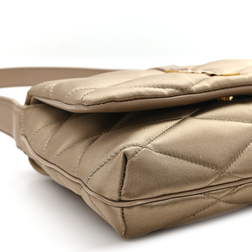 Satin Quilted Le 57 Diamond Shoulder Bag Mouse