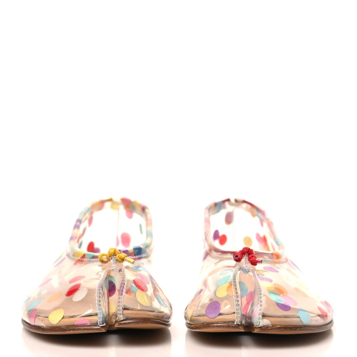 PVC Confetti Printed Tabi Ballerina Flats 39 Multicolor