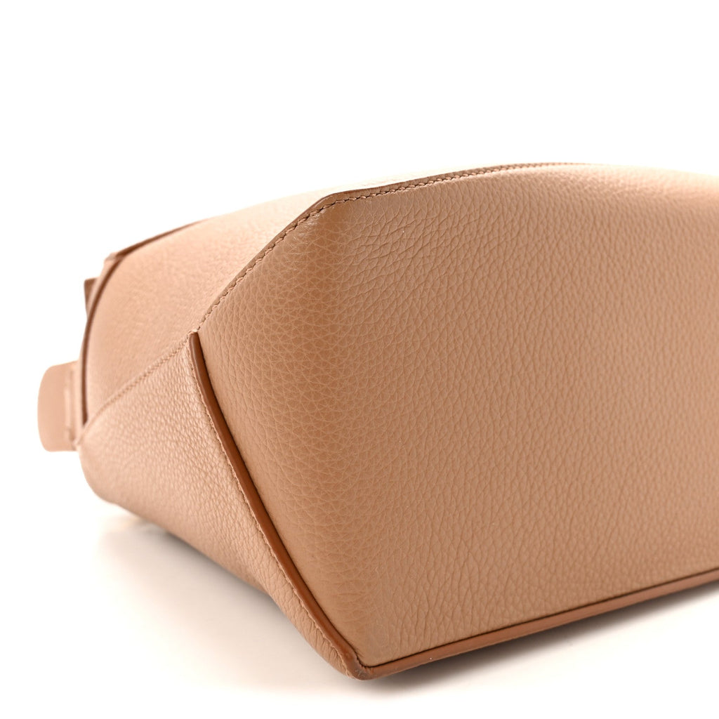 Grained Calfskin Small Puzzle Edge Bag Toffee