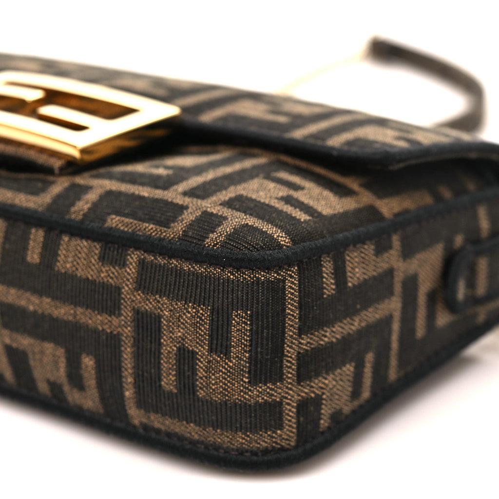 Fabric Jacquard FF 1974 Mini Baguette Tobacco Moro Black