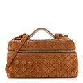 Suede Intrecciato Bang Bang Vanity Case Amber