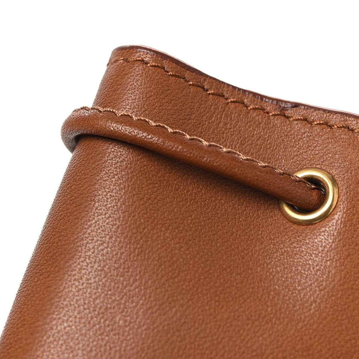 Raffia Cassandre Mini Pochon Crossbody Bag Brick Natural