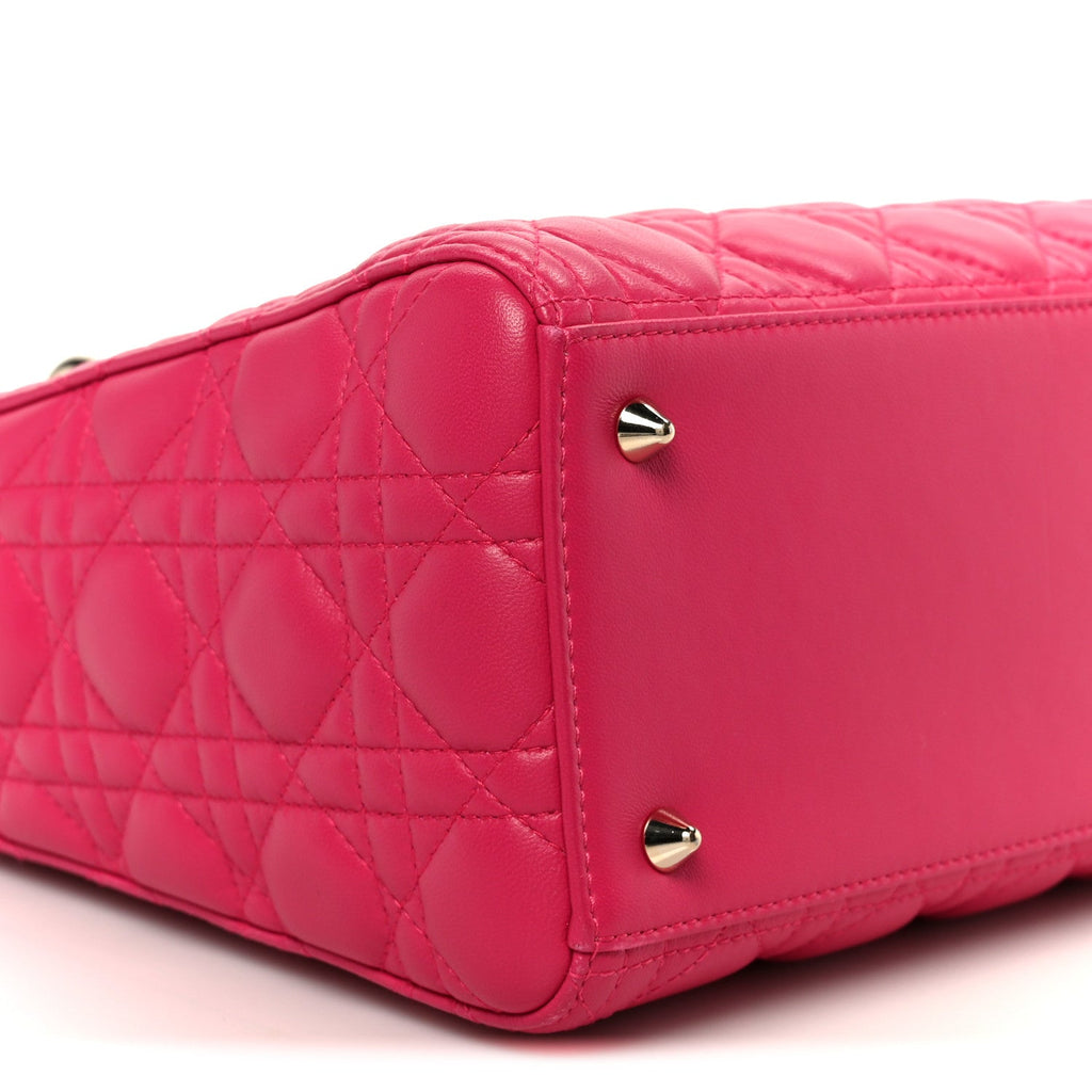 Lambskin Cannage Medium Lady Dior Pink