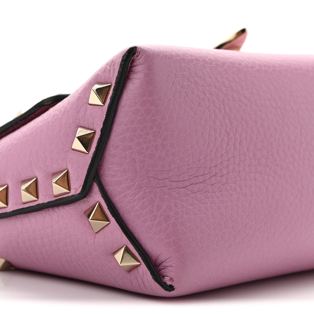 Pebbled Calfskin Mini Rockstud Crossbody Bag Giacinto