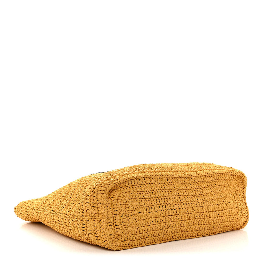 Raffia Rive Gauche Tote Yellow