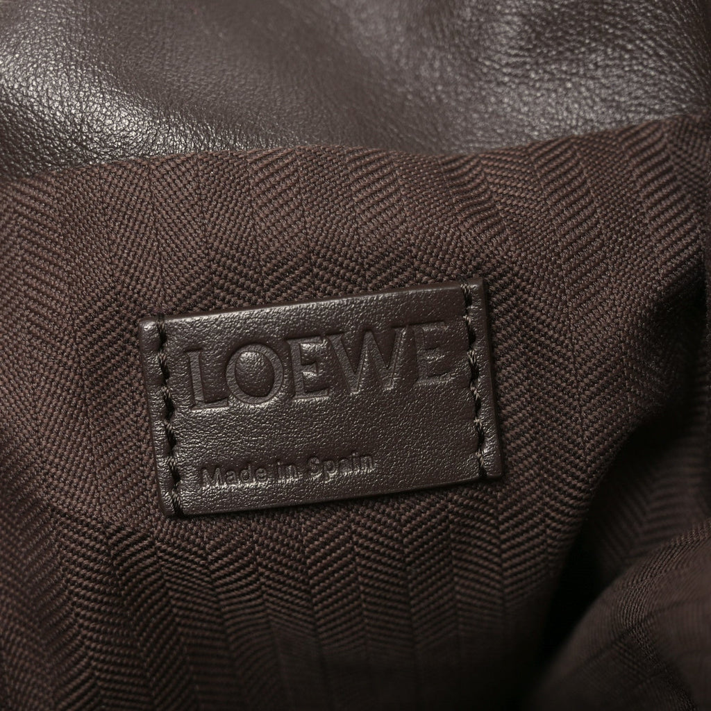 Calfskin Flamenco Puffer Knot Bag Dark Brown