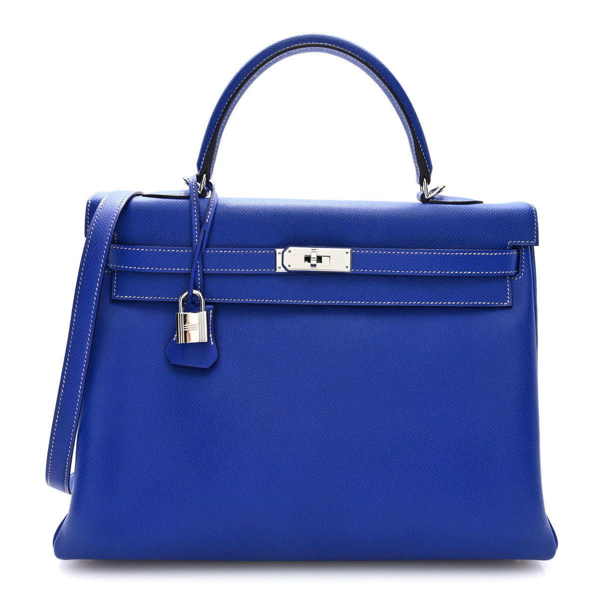 Epsom Kelly Sellier 35 Bleu Electrique