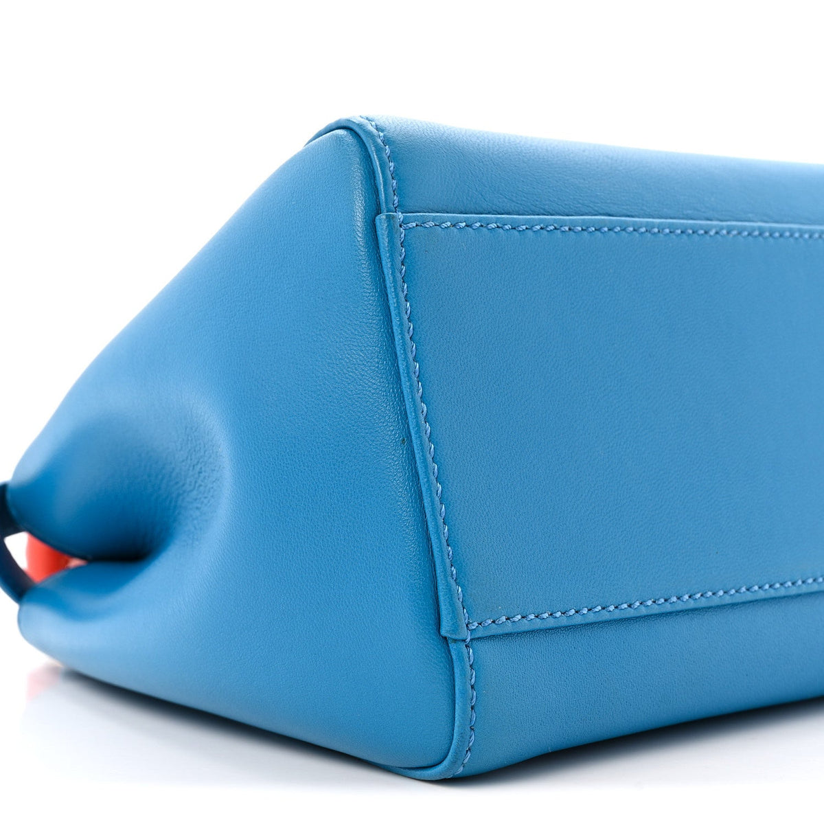 Nappa Colorblock Mini Peekaboo Iconic Satchel Blue Royal Papavero Cuoio
