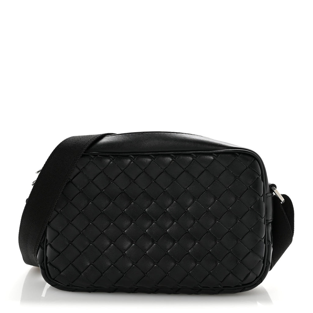 Nappa Intrecciato Small Classic Camera Bag Black