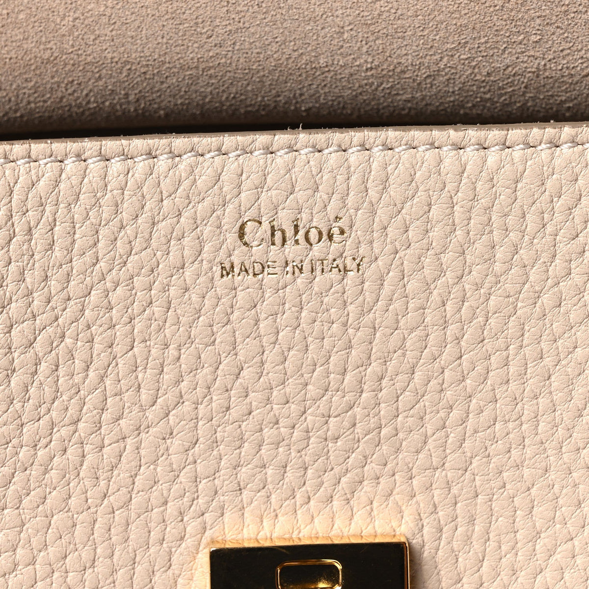 Grained Lambskin Drew Shoulder Bag Abstract White