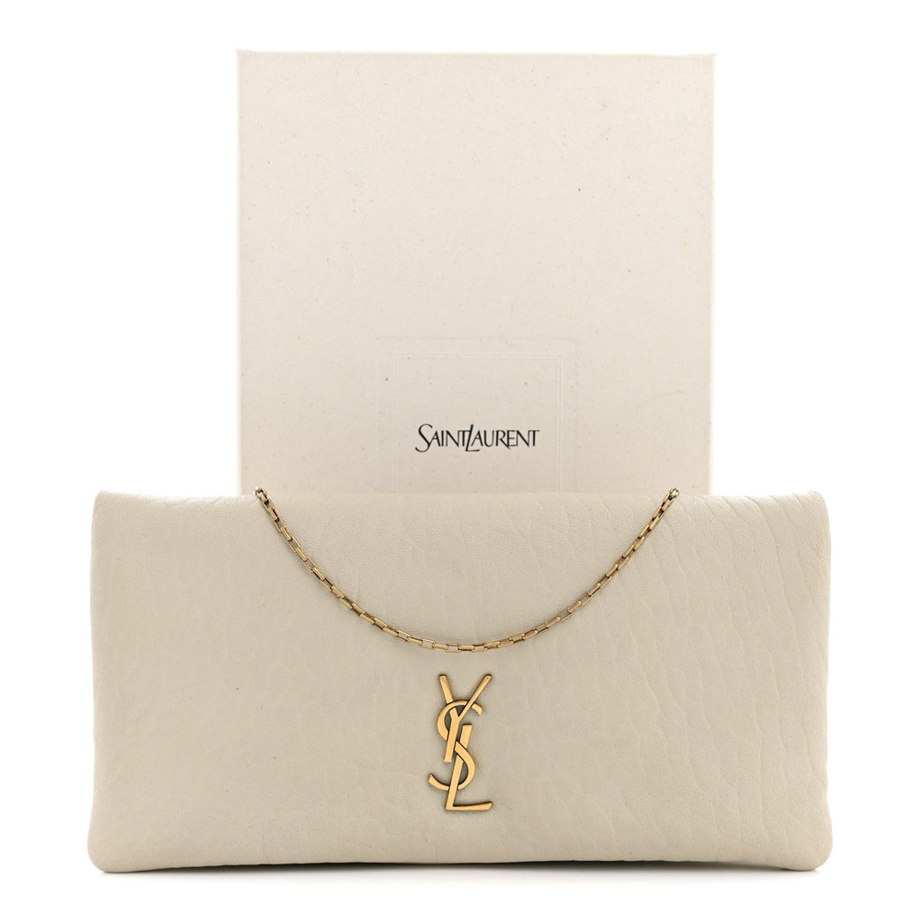 Padded Lambskin Mini Calypso Wallet On Chain WOC Crema Soft
