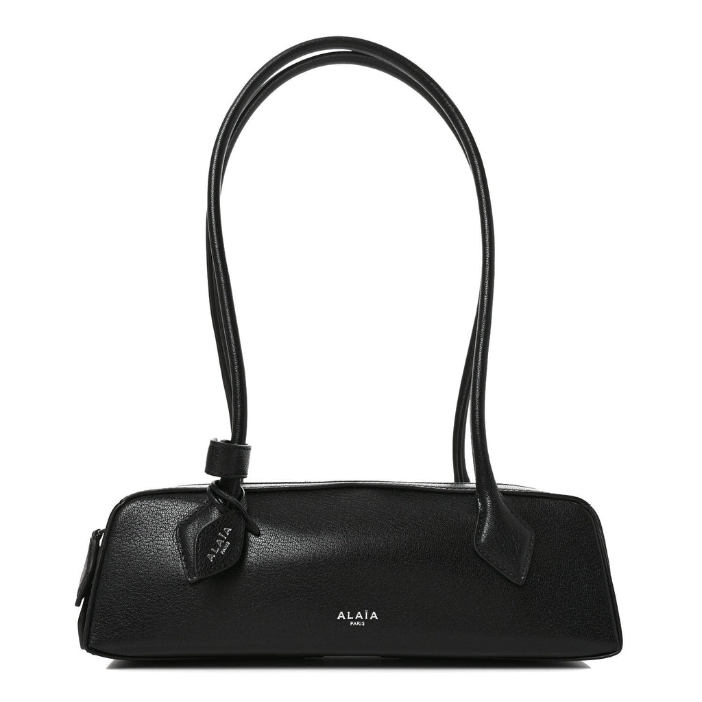 Shiny Goatskin Small Le Teckel Bag Black