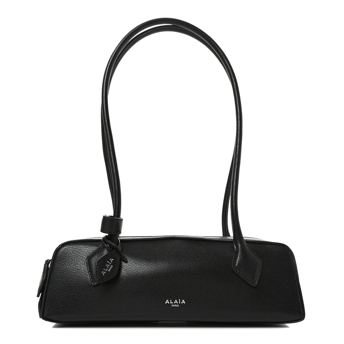 Shiny Goatskin Small Le Teckel Bag Black