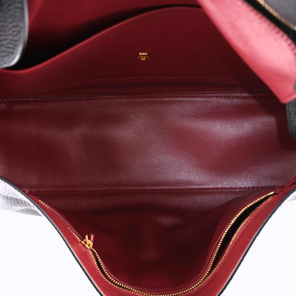 Grained Calfskin Small Souplissimo Maxi Flap Black