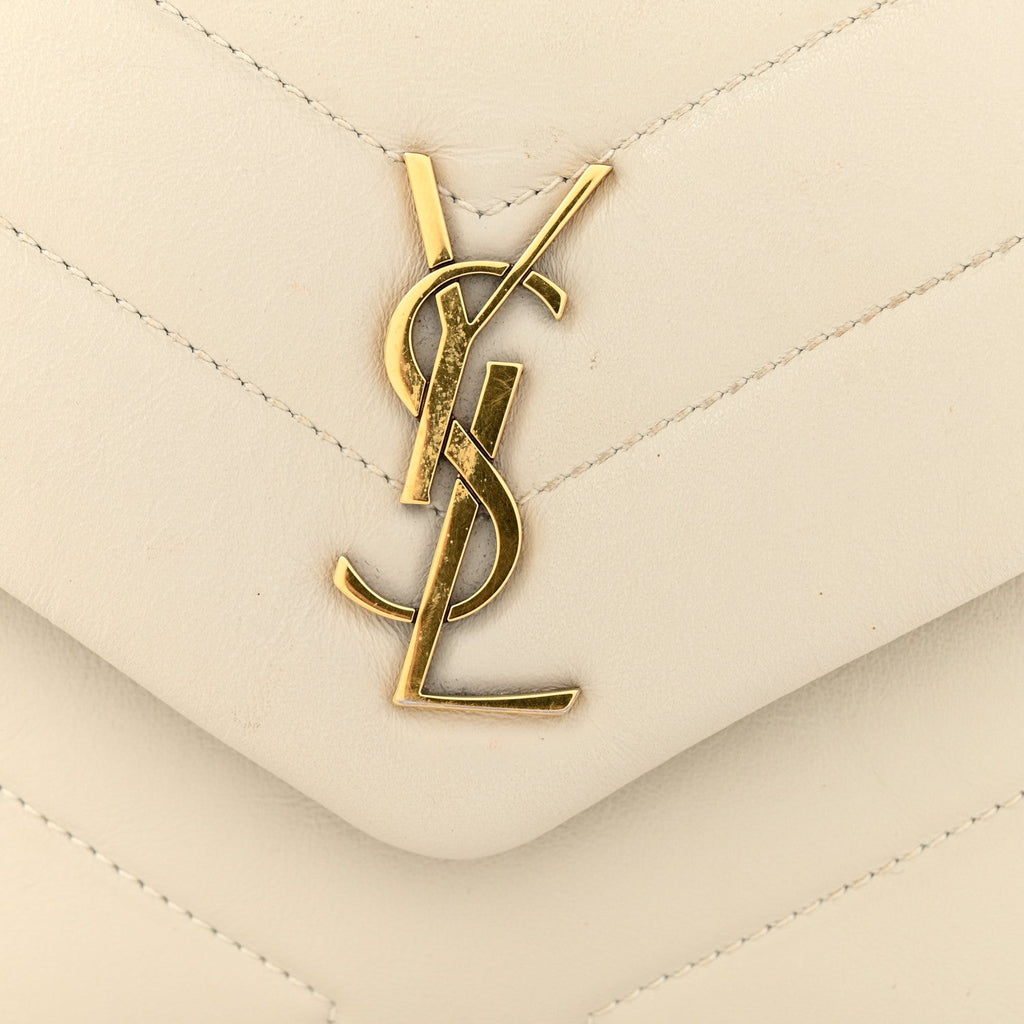 Calfskin Y Quilted Monogram Toy Loulou Crossbody Bag Crema Soft