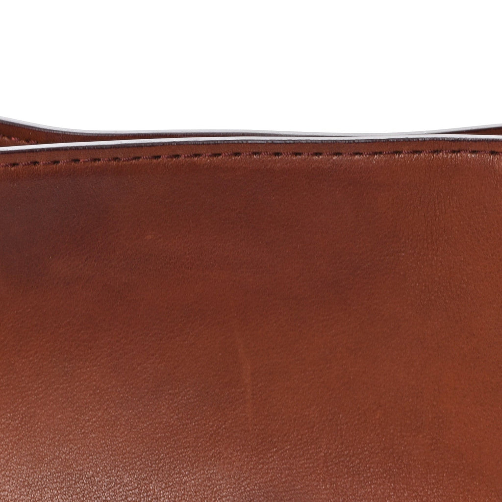 Polished Saddle Calfskin Peggy Clutch New Burgundy