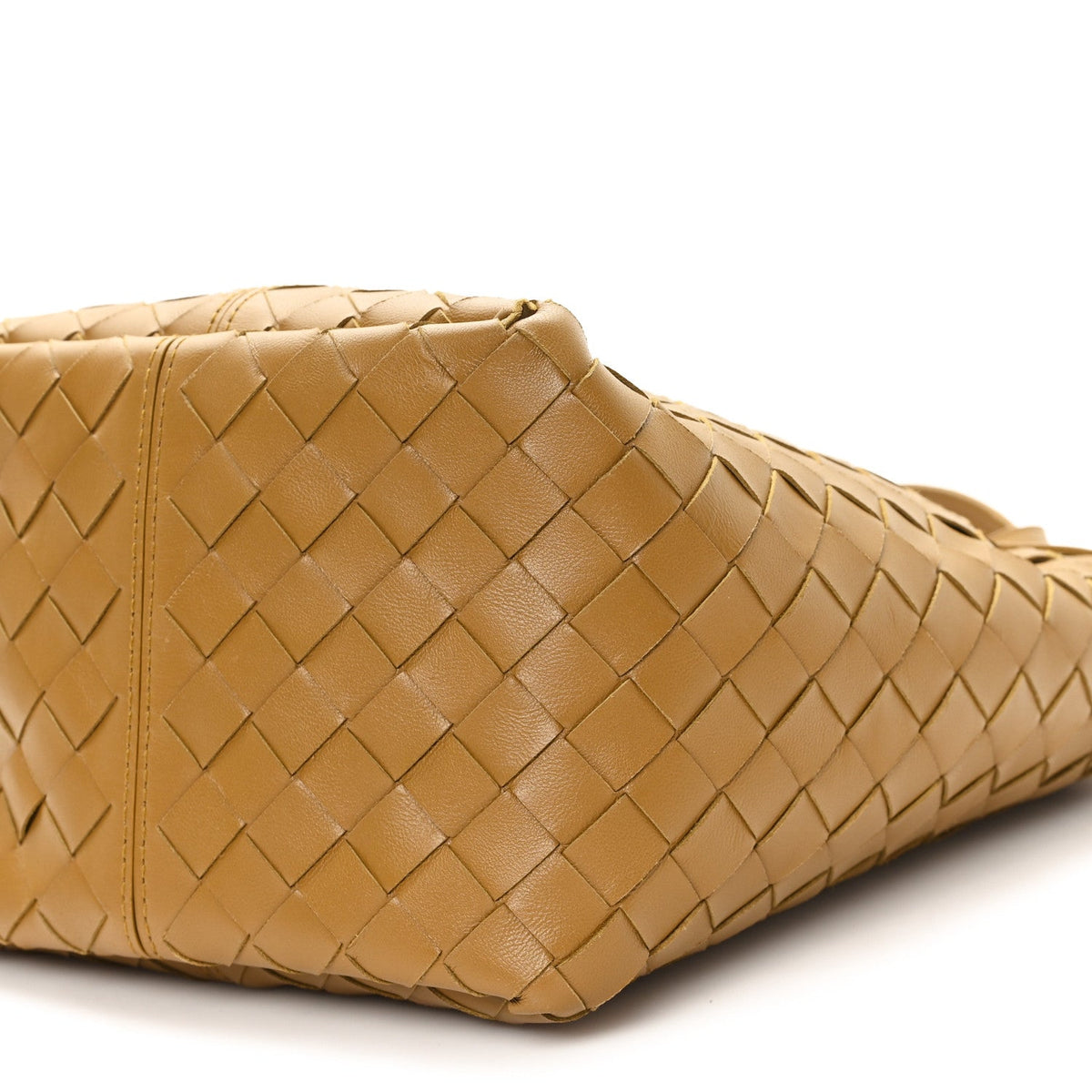 Nappa Intrecciato Small Flip Flap Tote Acorn Brass
