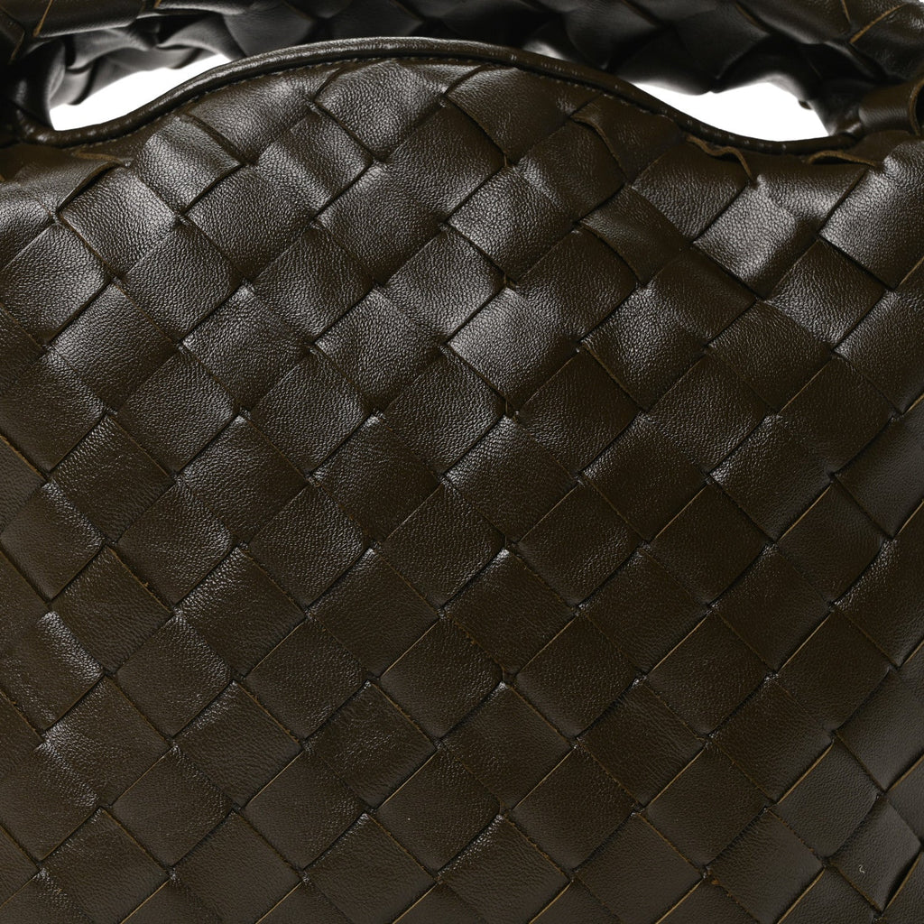 Calfskin Intrecciato Mini Hop Khaki