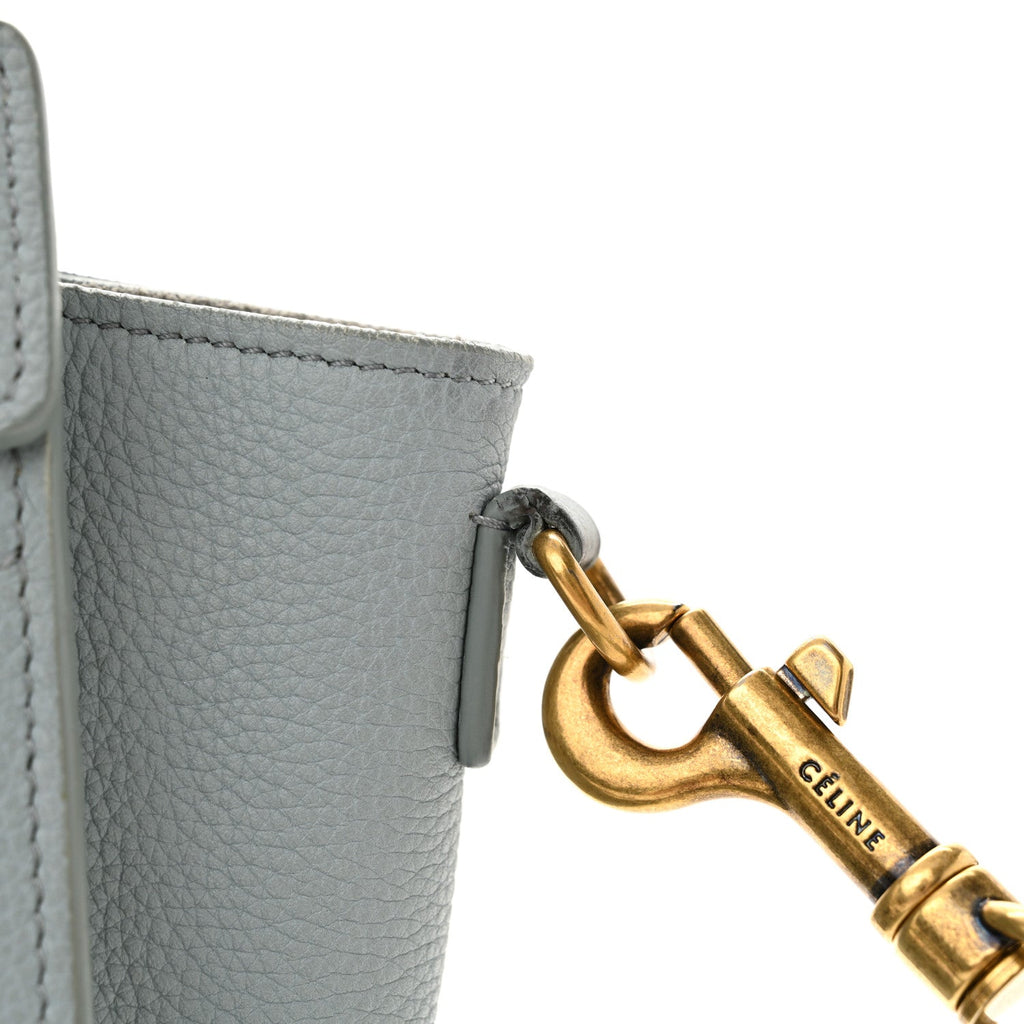 Drummed Calfskin Nano Luggage Almond