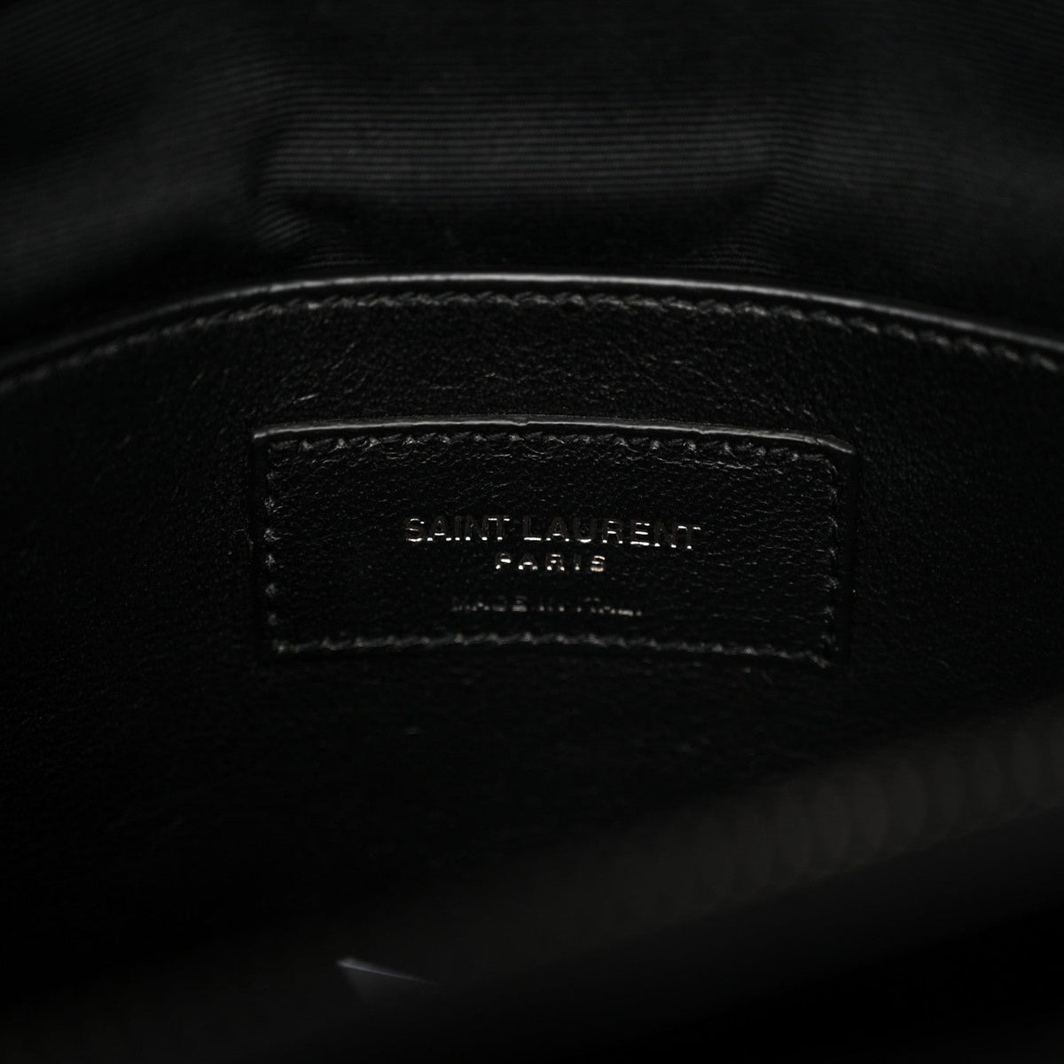 Sheepskin Matelasse Chevron Monogram Large College Satchel Black