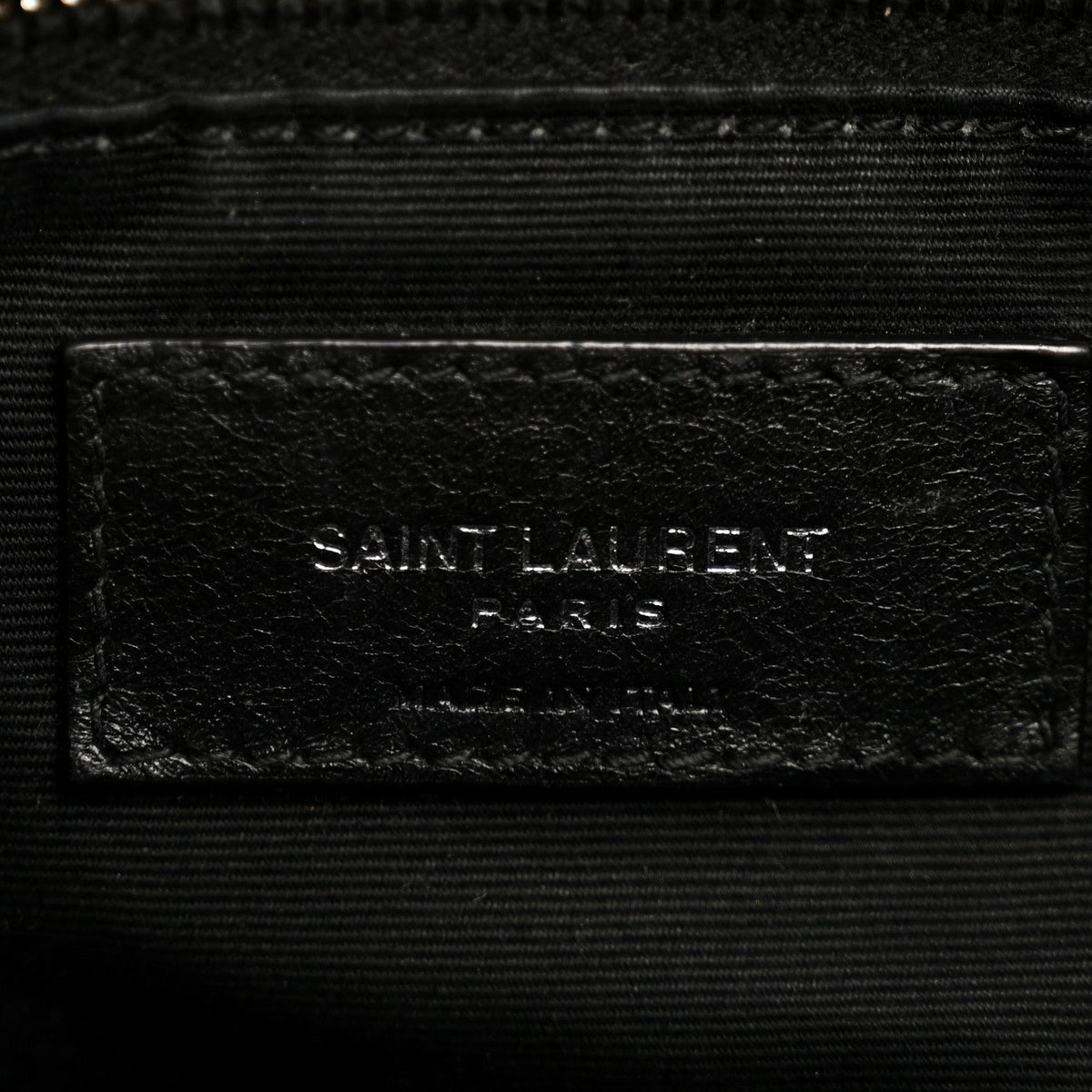 Lambskin Quilted Medium Loulou Puffer Monogram Chain Satchel Black
