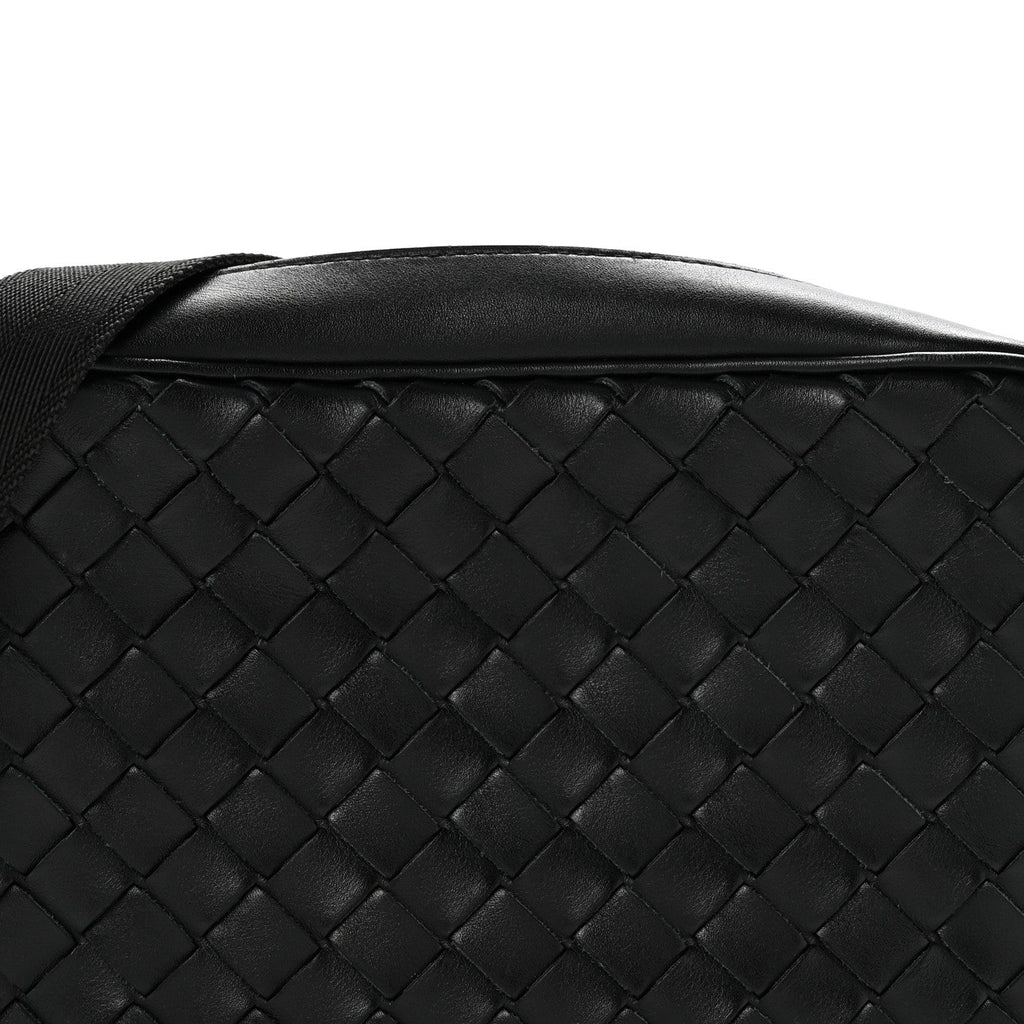 Nappa Intrecciato Small Classic Camera Bag Black