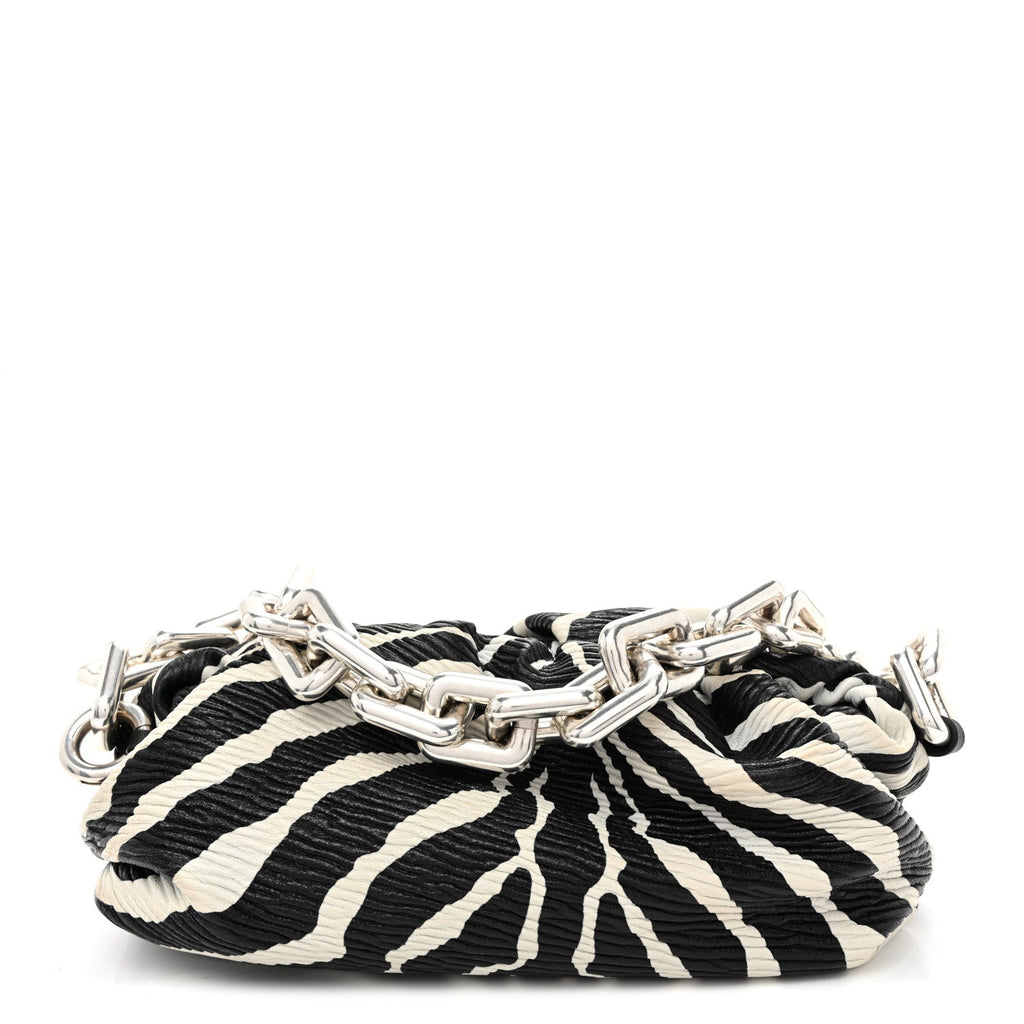 Nappa Zebra Print The Pouch Chain White Black