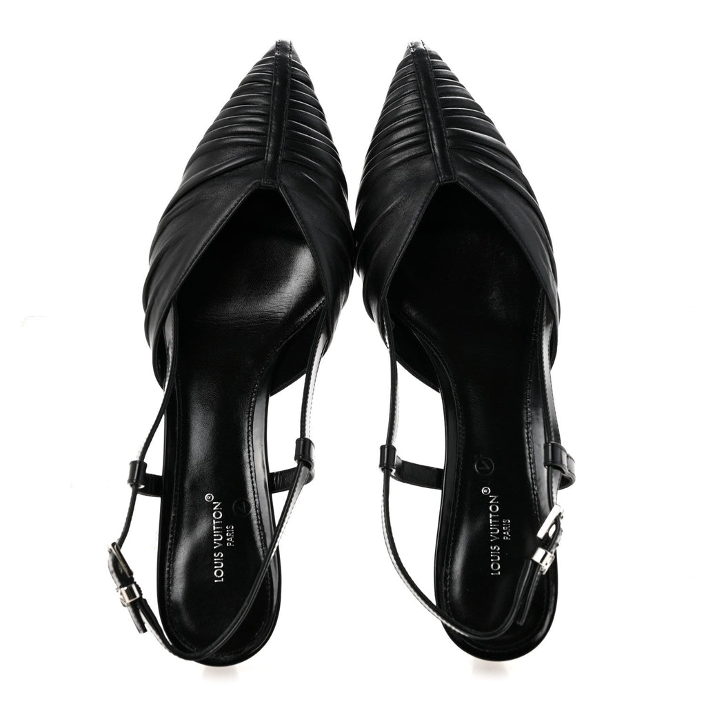 Calfskin Allure D'Orsay Slingback Pump 37.5 Black