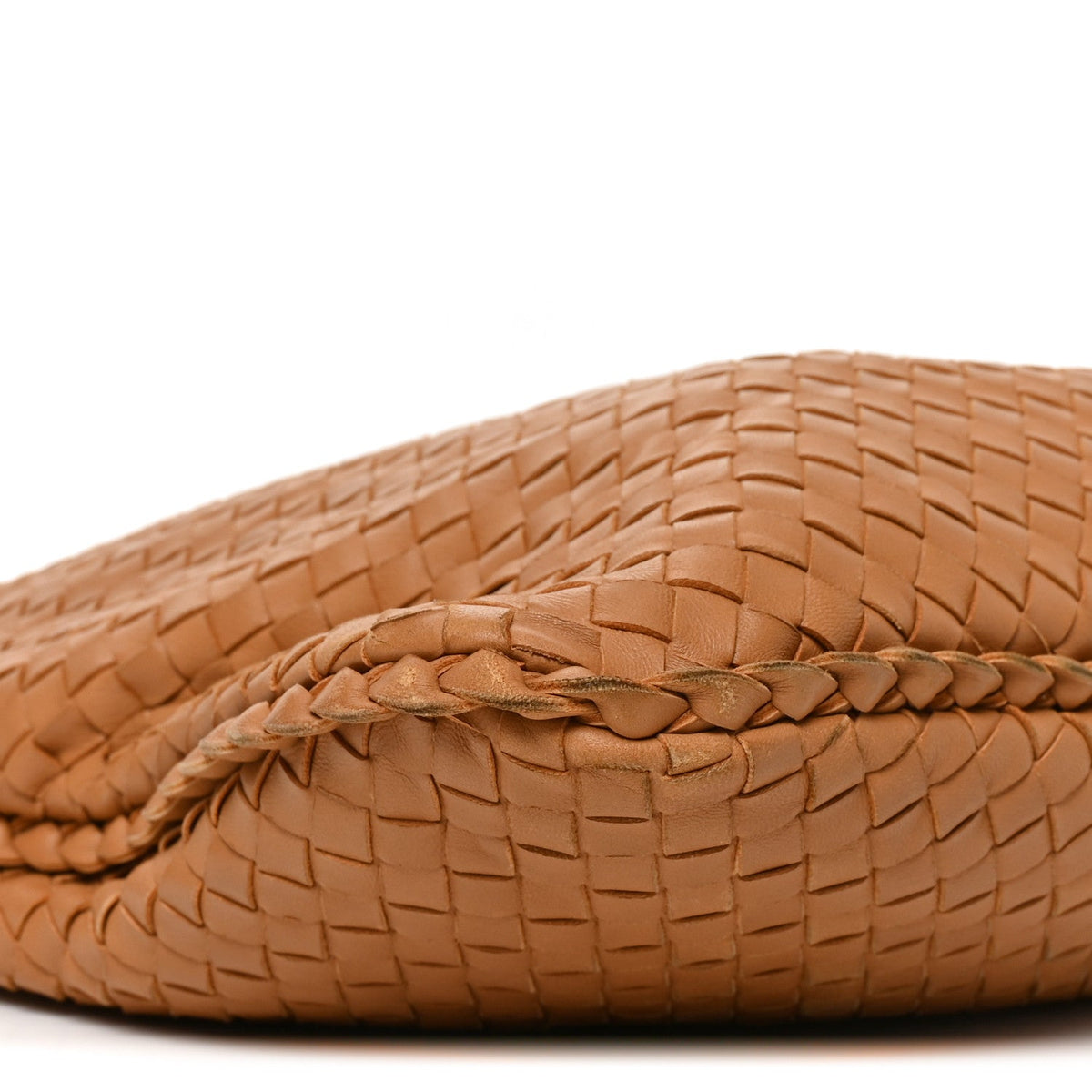 Nappa Intrecciato Large Veneta Hobo Caramel